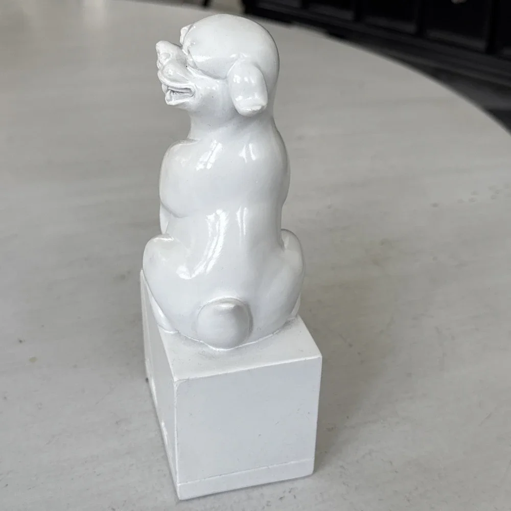 Jonathan Adler Happy Chic Elizabeth Foo Dog Bookend White 8